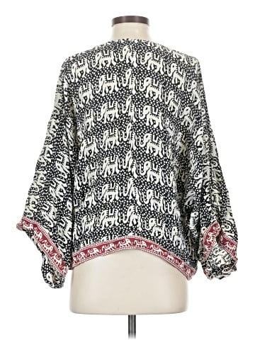 Tolani 3/4 Sleeve Silk Top (view 2)