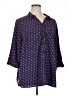 Catherines Hearts Blue 3/4 Sleeve Blouse Size 1X - photo 1