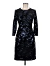 Eliza J Stars Floral Blue Black Cocktail Dress Size 6 - photo 1