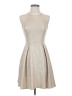Soprano Metallic Silver Cocktail Dress Size S - photo 1