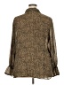 Apostrophe 100% Polyester Tweed Brown Long Sleeve Blouse Size 22 - photo 2