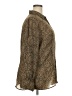 Apostrophe 100% Polyester Tweed Brown Long Sleeve Blouse Size 22 - photo 4