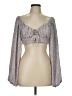 Ambition Gray Long Sleeve Blouse Size L - photo 1