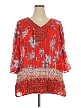 Woman Within 3/4 Sleeve Blouse