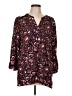 Gloria Vanderbilt 100% Viscose Paisley Brown 3/4 Sleeve Blouse Size L - photo 1