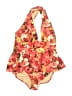 Lands' End Floral Red One Piece Swimsuit Size 16 - photo 1