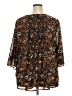 Roaman's 100% Polyester Brown 3/4 Sleeve Blouse Size 22 - photo 2