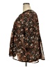 Roaman's 100% Polyester Brown 3/4 Sleeve Blouse Size 22 - photo 5