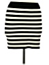 Forever 21 Stripes Black Casual Skirt Size M - photo 1