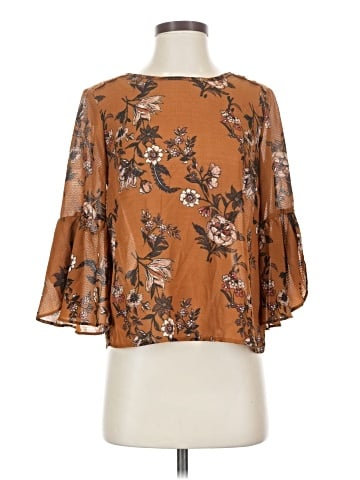 Rewind 3/4 Sleeve Blouse (view 1)