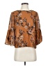 Rewind 100% Polyester Brown 3/4 Sleeve Blouse Size S - photo 1