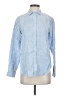 Everlane 100% Flax Stripes Blue Long Sleeve Button-Down Shirt Size 00 - photo 1