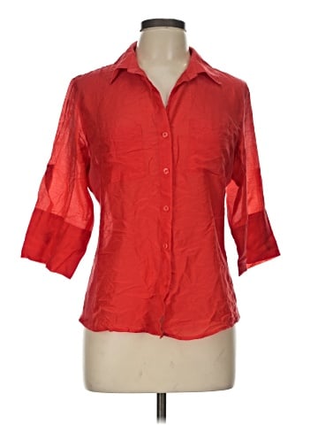 Ann Taylor Factory 3/4 Sleeve Button-Down Shirt (view 1)