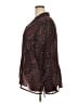 Apostrophe 100% Polyester Animal Print Burgundy Long Sleeve Blouse Size 22 - photo 5