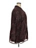 Apostrophe 100% Polyester Animal Print Burgundy Long Sleeve Blouse Size 22 - photo 4