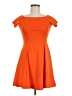 Zara Solid Orange Cocktail Dress Size M - photo 1