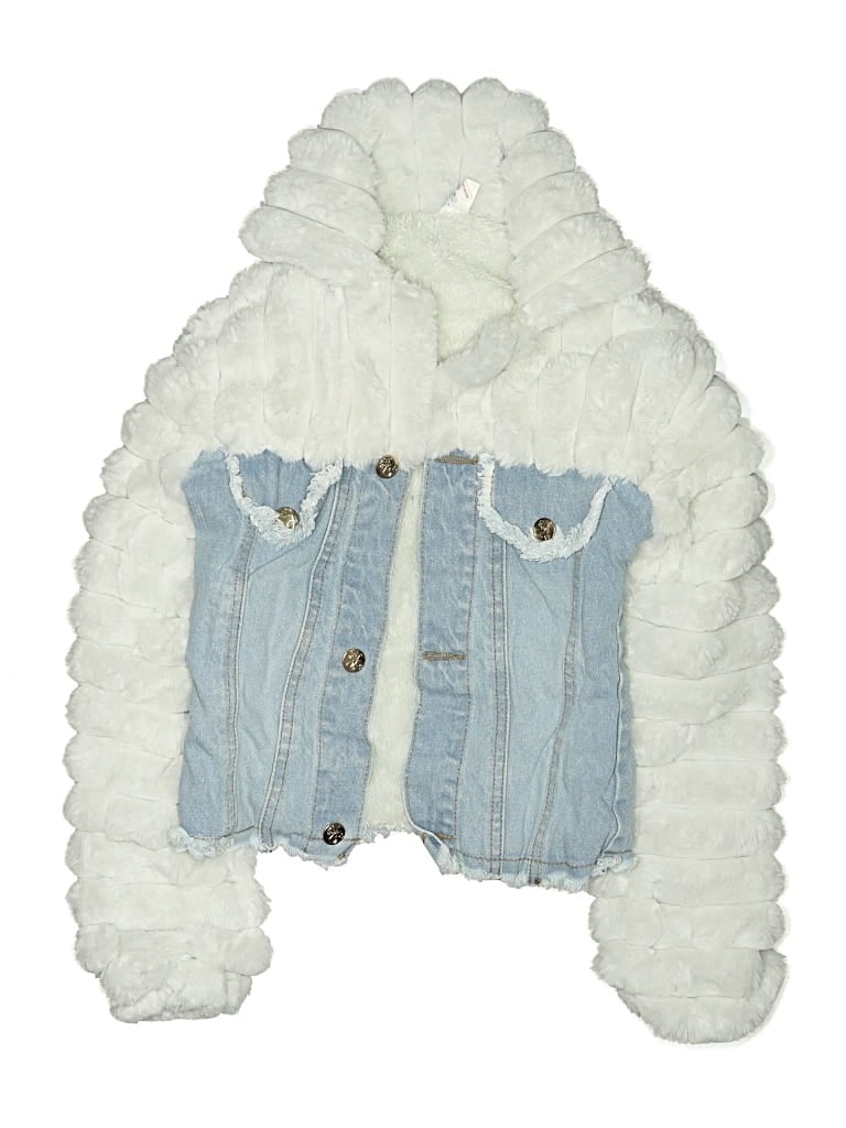 Pre-owned Assorted Brands Kids' Denim Vest In White