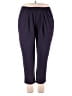 One World Solid Purple Casual Pants Size 3X - photo 1