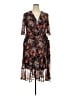 Connected Apparel Paisley Floral Tropical Brown Casual Dress Size 20 - photo 1