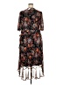 Connected Apparel Paisley Floral Tropical Brown Casual Dress Size 20 - photo 2