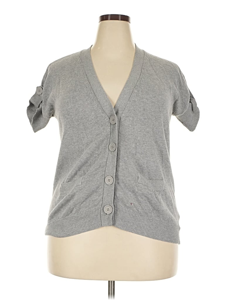 Pre-owned Faded Glory Cardigan Sweater In Gray