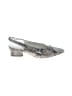 Anne Klein Print Silver Heels Size 8 - photo 1