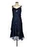 Parker 100% Polyester Polka Dots Blue Cocktail Dress Size L - photo 1