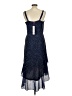 Parker 100% Polyester Polka Dots Blue Cocktail Dress Size L - photo 2