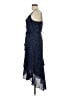 Parker 100% Polyester Polka Dots Blue Cocktail Dress Size L - photo 5
