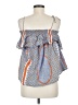 Antik Batik 100% Cotton Blue Sleeveless Blouse Size M - photo 2