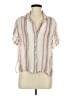 Rails Stripes Ivory Short Sleeve Blouse Size M - photo 1