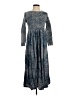 Barbara Lesser Gray Casual Dress Size 2 - photo 1
