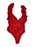 Shein Solid Red One Piece Swimsuit Size L - photo 1