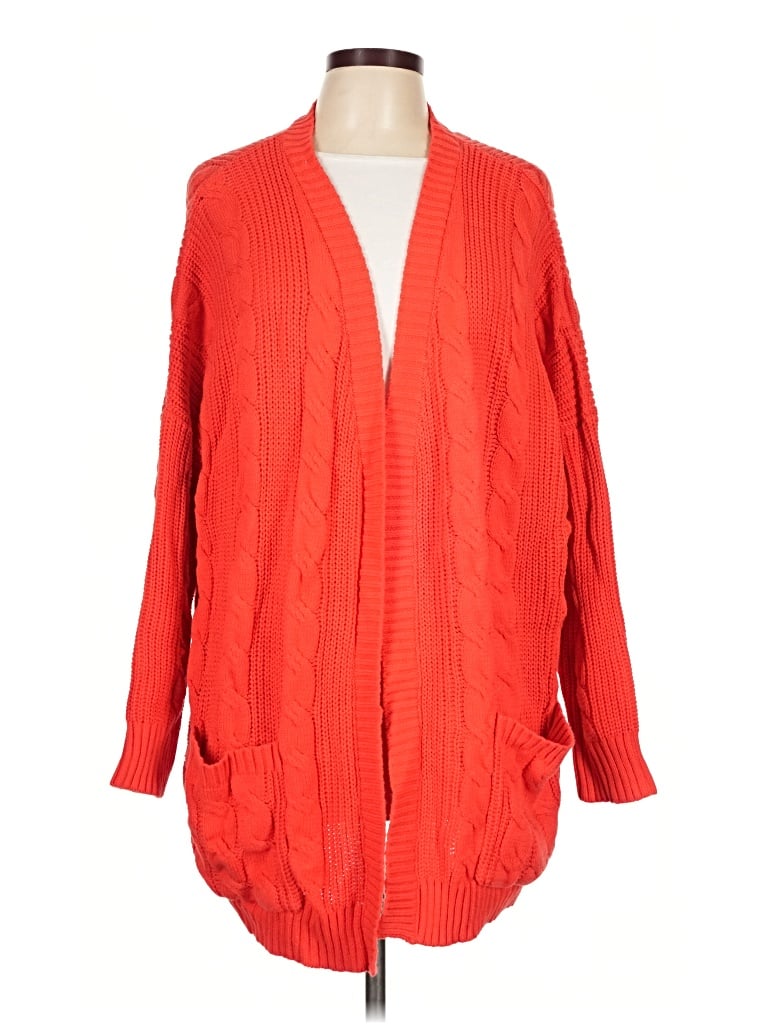 Pre-owned Pink Lily Cardigan Sweater In Red