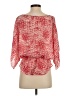 Parker 100% Silk Red 3/4 Sleeve Silk Top Size S - photo 2