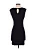 Monteau Solid Black Casual Dress Size S - photo 2
