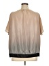 Beverly Drive 100% Polyester Tan Short Sleeve Blouse Size 16 - photo 2