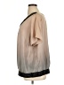 Beverly Drive 100% Polyester Tan Short Sleeve Blouse Size 16 - photo 5