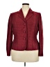 Le Suit 100% Polyester Tweed Burgundy Blazer Size 18 - photo 1