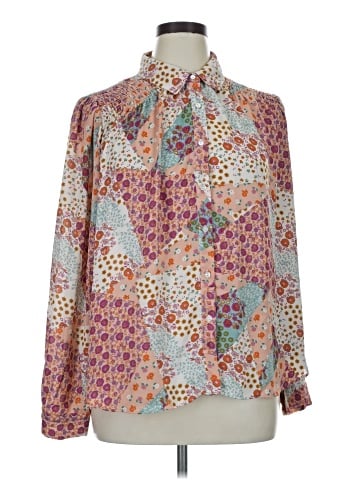 Rose + Olive Long Sleeve Blouse (view 1)