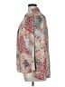 Rose + Olive 100% Polyester Print Silver Long Sleeve Blouse Size XL - photo 5