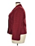 Le Suit 100% Polyester Tweed Burgundy Blazer Size 18 - photo 5