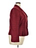 Le Suit 100% Polyester Tweed Burgundy Blazer Size 18 - photo 4