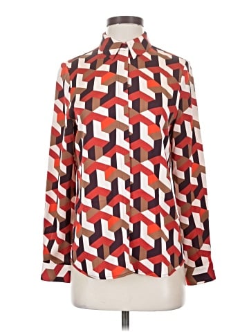 Classiques Entier Long Sleeve Silk Top (view 1)