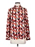 Classiques Entier Print Red Long Sleeve Silk Top Size XS - photo 1