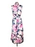 DKNY 100% Polyester Print Pink Casual Dress Size 12 - photo 2