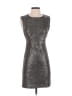 Topshop Metallic Silver Cocktail Dress Size 4 - photo 1