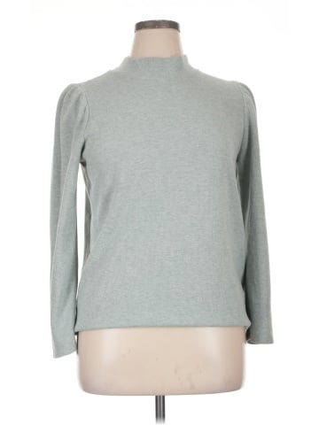 Madewell (Re)sourced Plush Mockneck Puff-Sleeve Top (view 1)