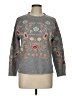 Unbranded Floral Gray Pullover Sweater Size L (estimated) - photo 1