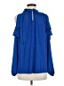 Ann Taylor LOFT 100% Polyester Blue Sleeveless Blouse Size M - photo 2